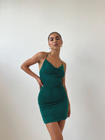 Elis Mini Dress - Dark Green