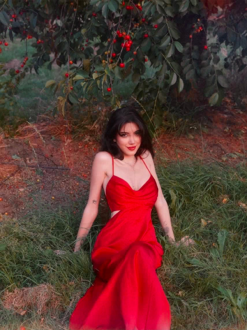 Cleo Midi Dress - Red