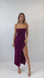 Greta Midi Dress - Grape