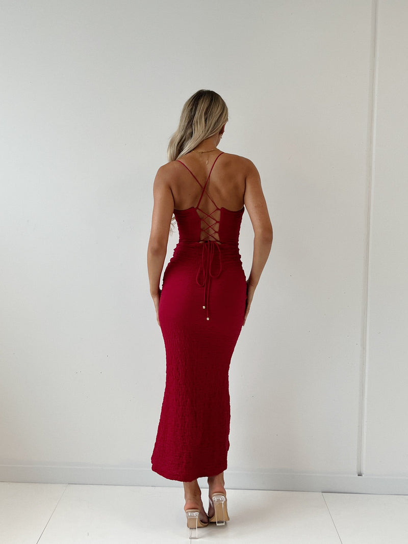 Magnificence Maxi Dress - Wine