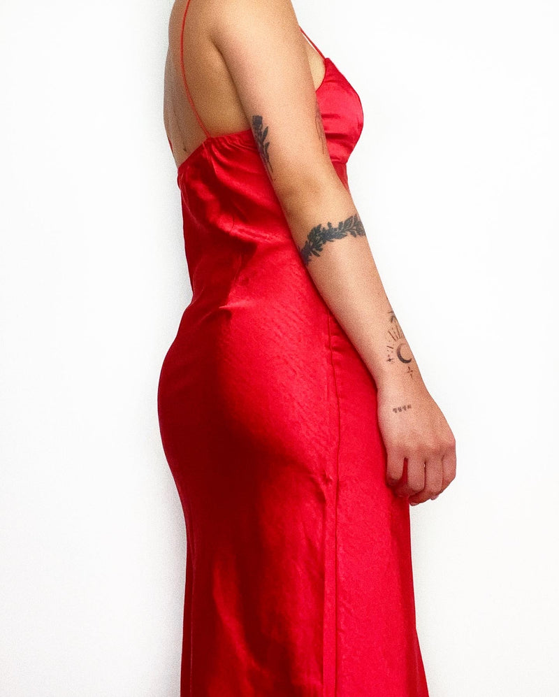 Rumours Midi Dress - Red