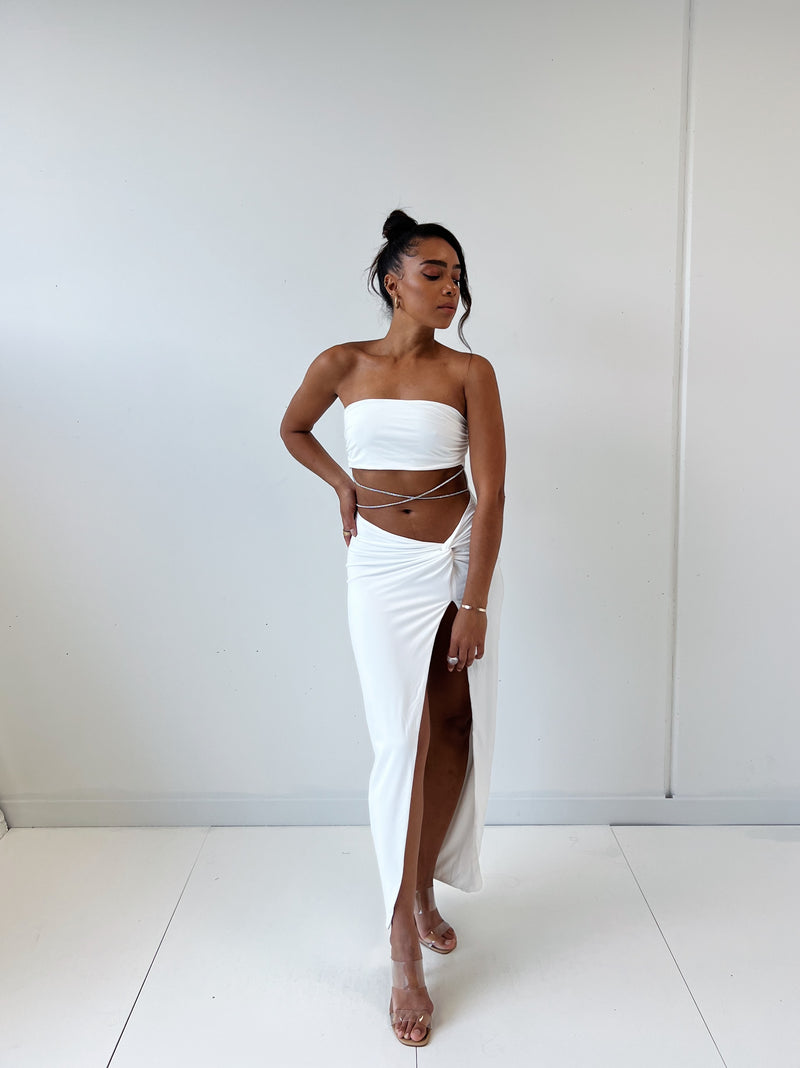 Kairi Midi Dress - White