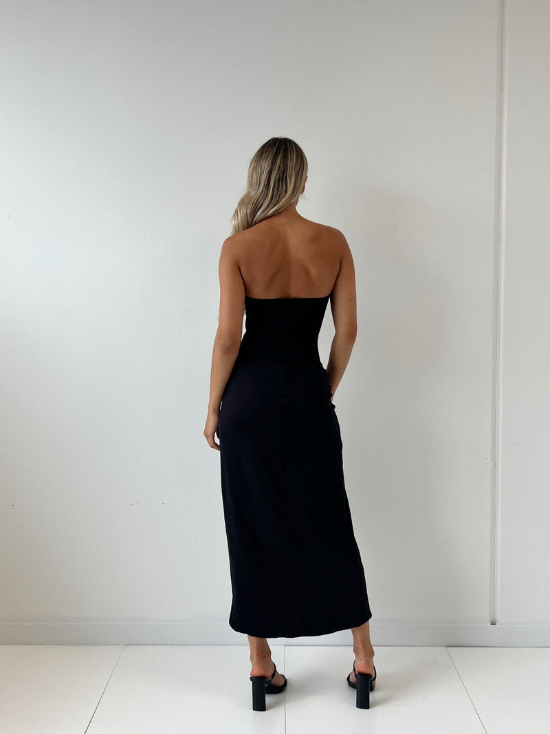Kairi Midi Dress - Black