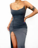 Desa Midi Dress - Charcoal