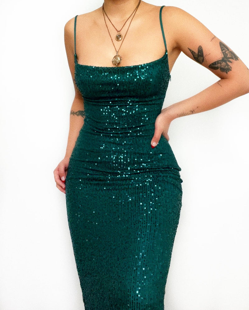 Stella Midi Dress - Green