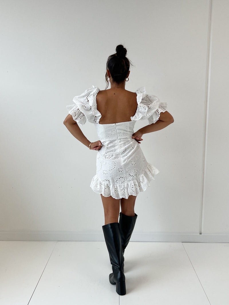 Daley Mini Dress - White