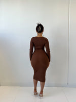 Indiana Midi Dress - Brown