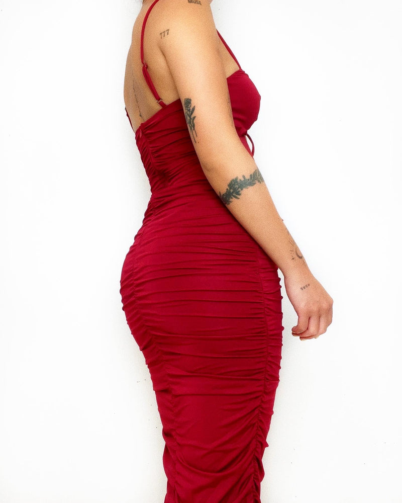Ramona Midi Dress - Red
