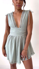Paige Mini Dress - Pistachio