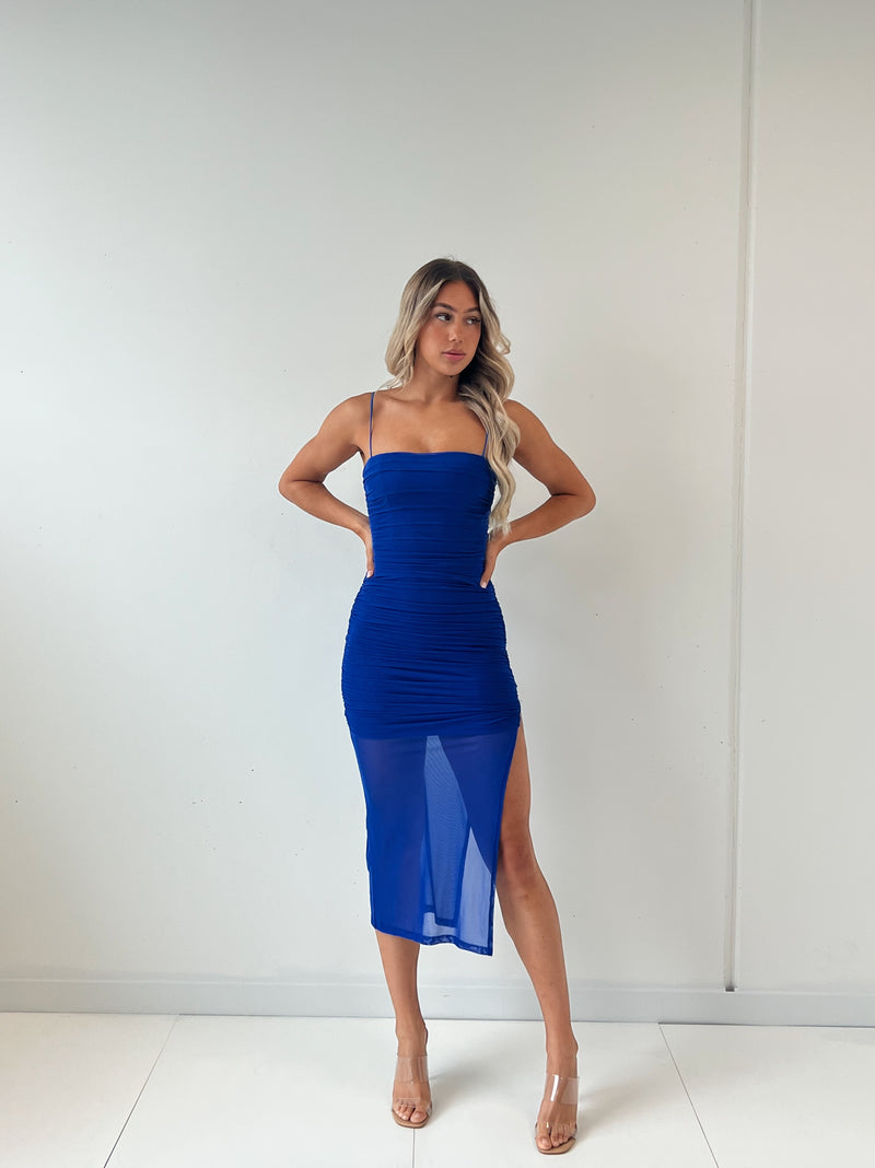 Austin Midi Dress - Blue