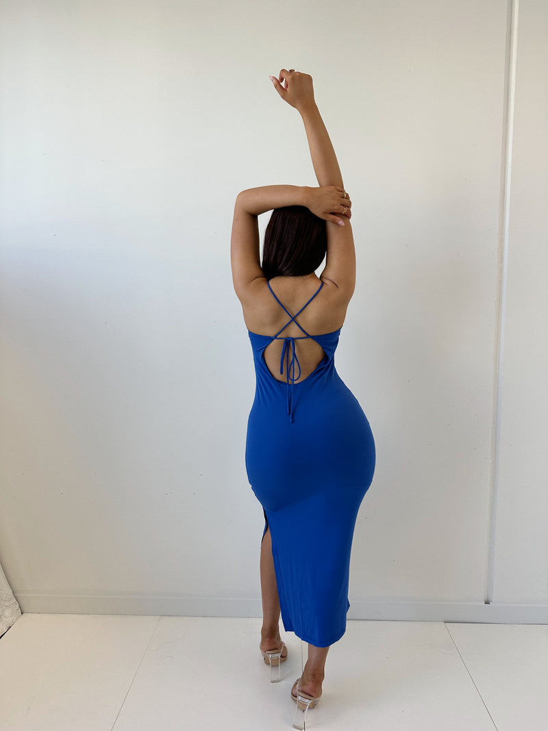 Clarke Midi Dress - Blue