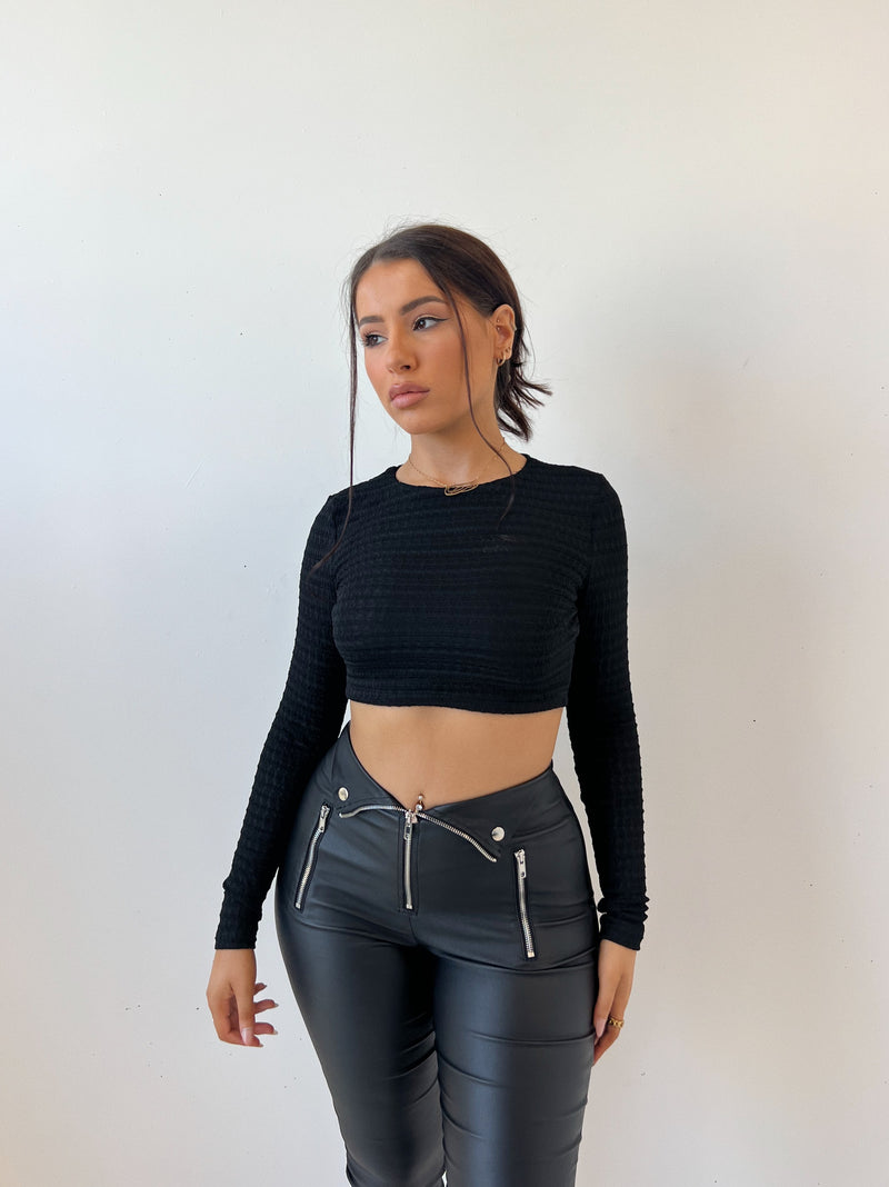 Pascal Crop Top - Black