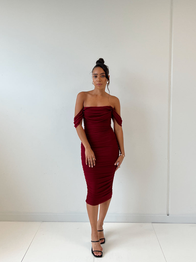 Tilly Midi Dress - Wine