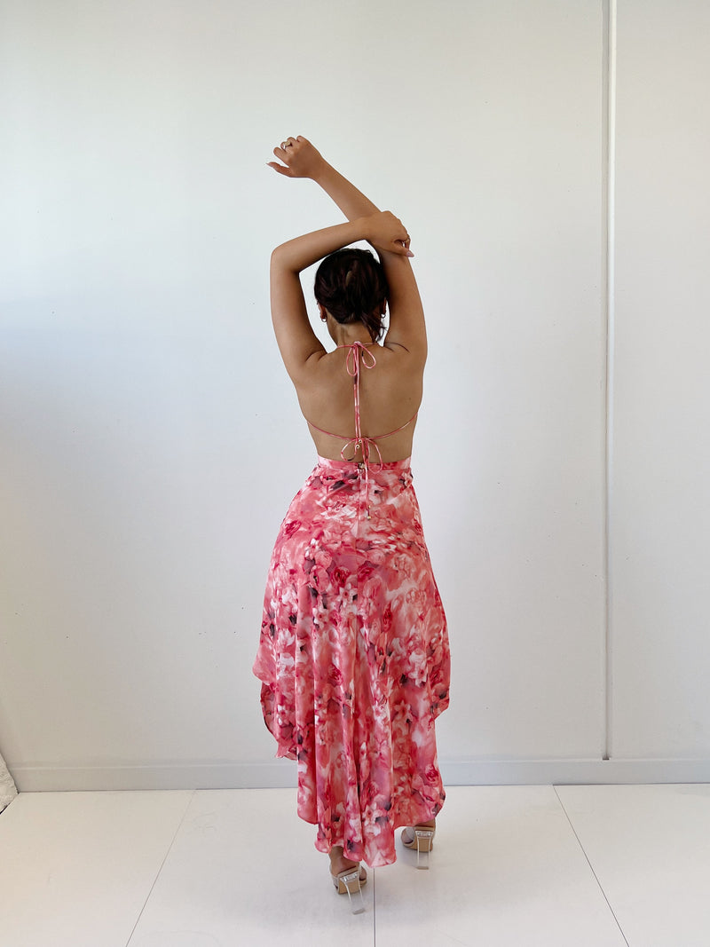 Auden Floral Midi Dress - Pink