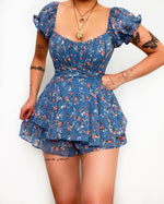 Bella Floral Playsuit - Blue