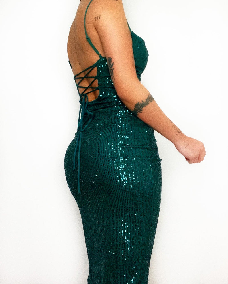 Stella Midi Dress - Green