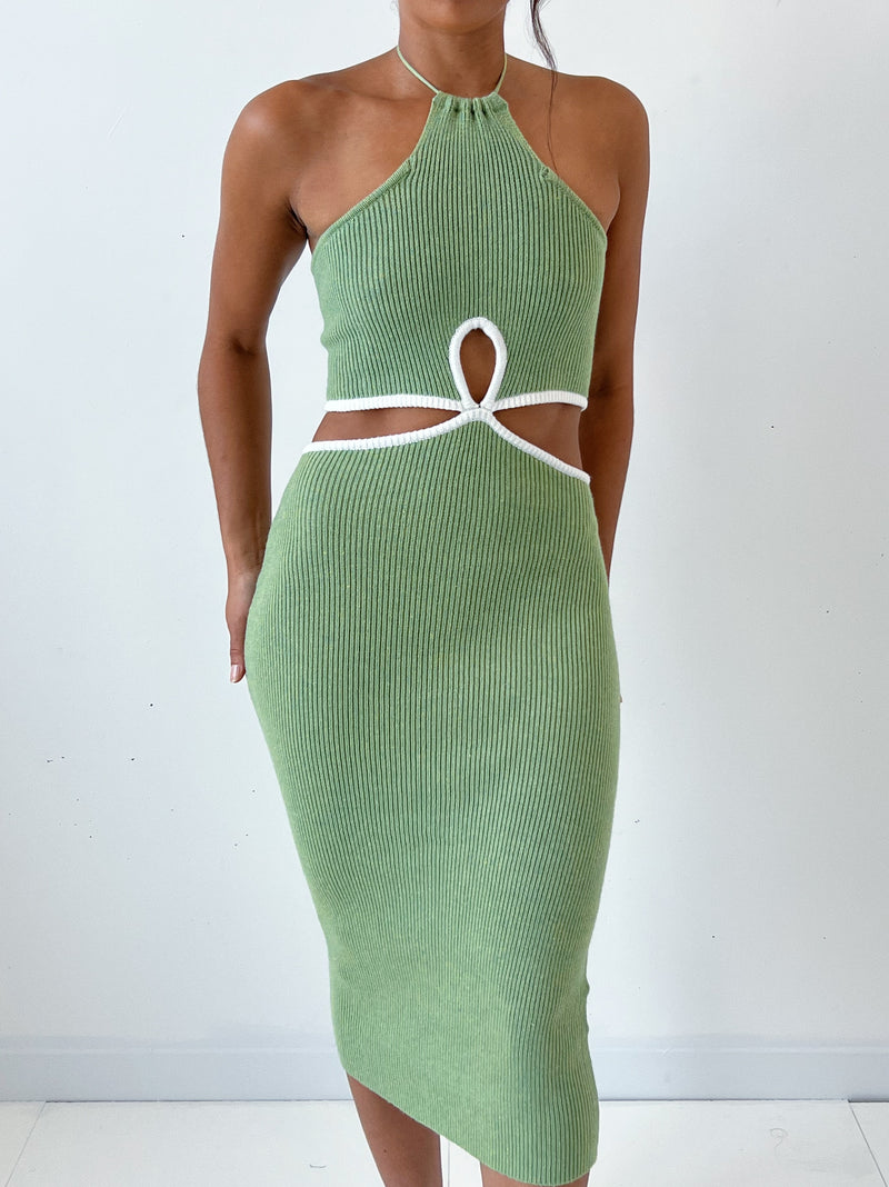 Allura Midi Dress - Green