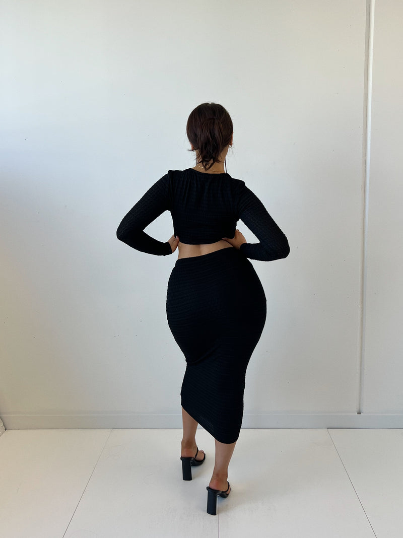 Pascal Midi Skirt - Black