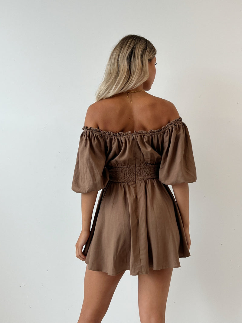 Denver Mini Dress - Brown