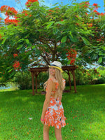 Coralie Floral Mini Dress - Orange