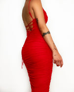 Callan Midi Dress - Red