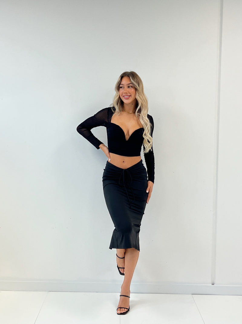 Faye Crop Top - Black