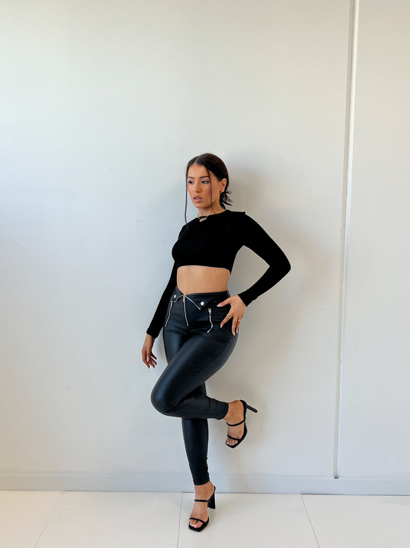 Pascal Crop Top - Black