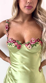 Tiana Midi Dress - Lime