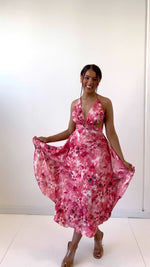 Auden Floral Midi Dress - Pink
