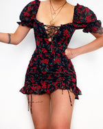 Diana Mini Dress - Red Florals