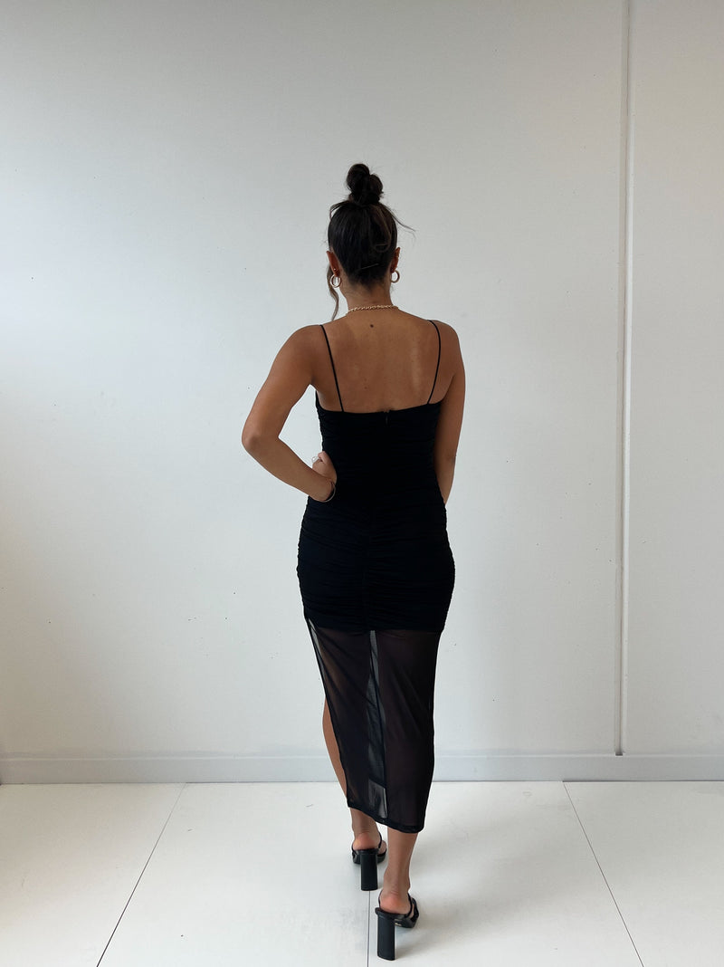 Austin Midi Dress - Black