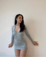 Bonbon Mini Dress - Turquoise