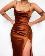 Hazel Satin Maxi Dress