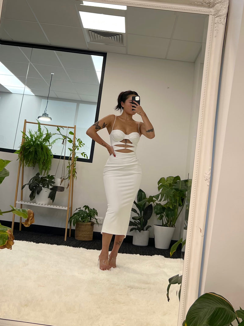 Messina Midi Dress - White