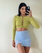 Kameli Gingham Mini Skirt - Blue