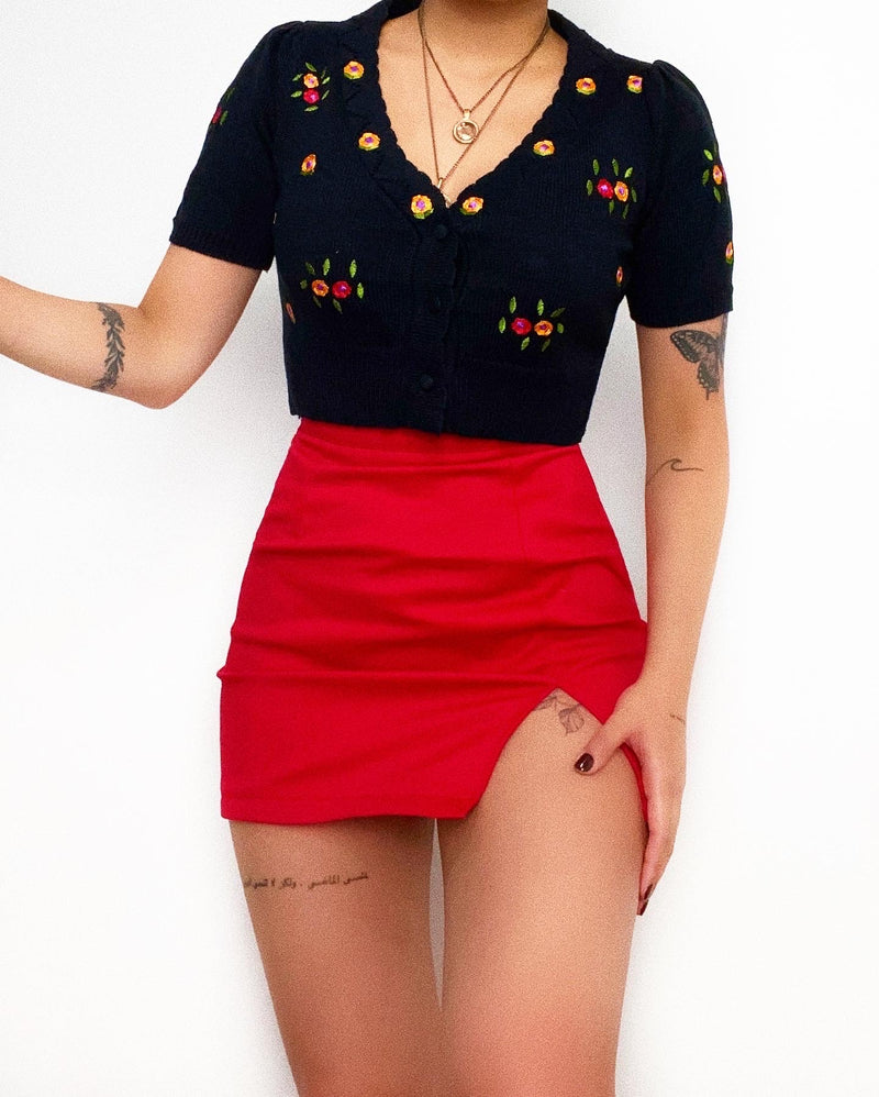 Callie Mini Skirt - Red