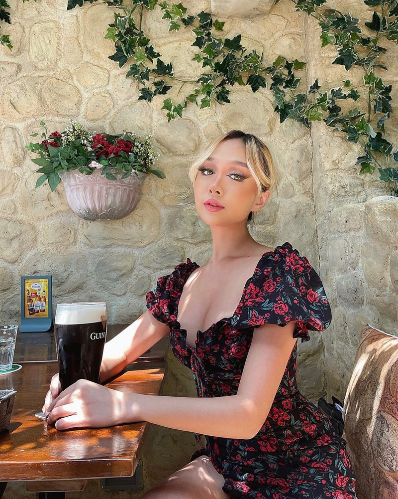 Diana Mini Dress - Red Florals