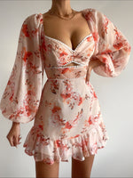 Maisha Floral Mini Dress - Orange